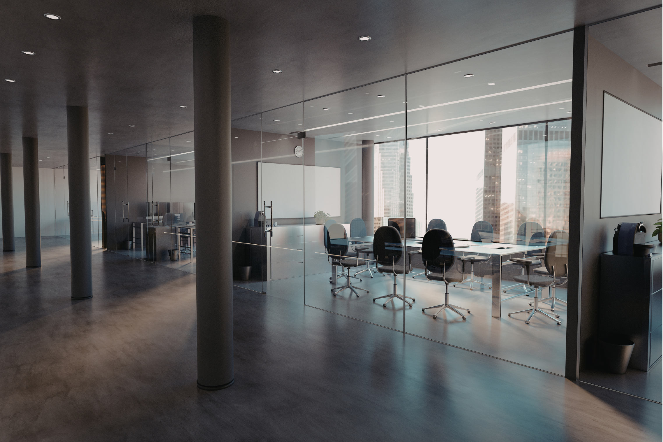 Modern office environment